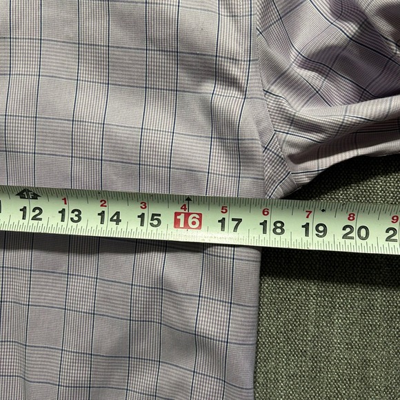Charles Tyrwhitt Mens Extra Slim Fit Non Iron Dress Shirt 15/33 Purple Check - Picture 6 of 7